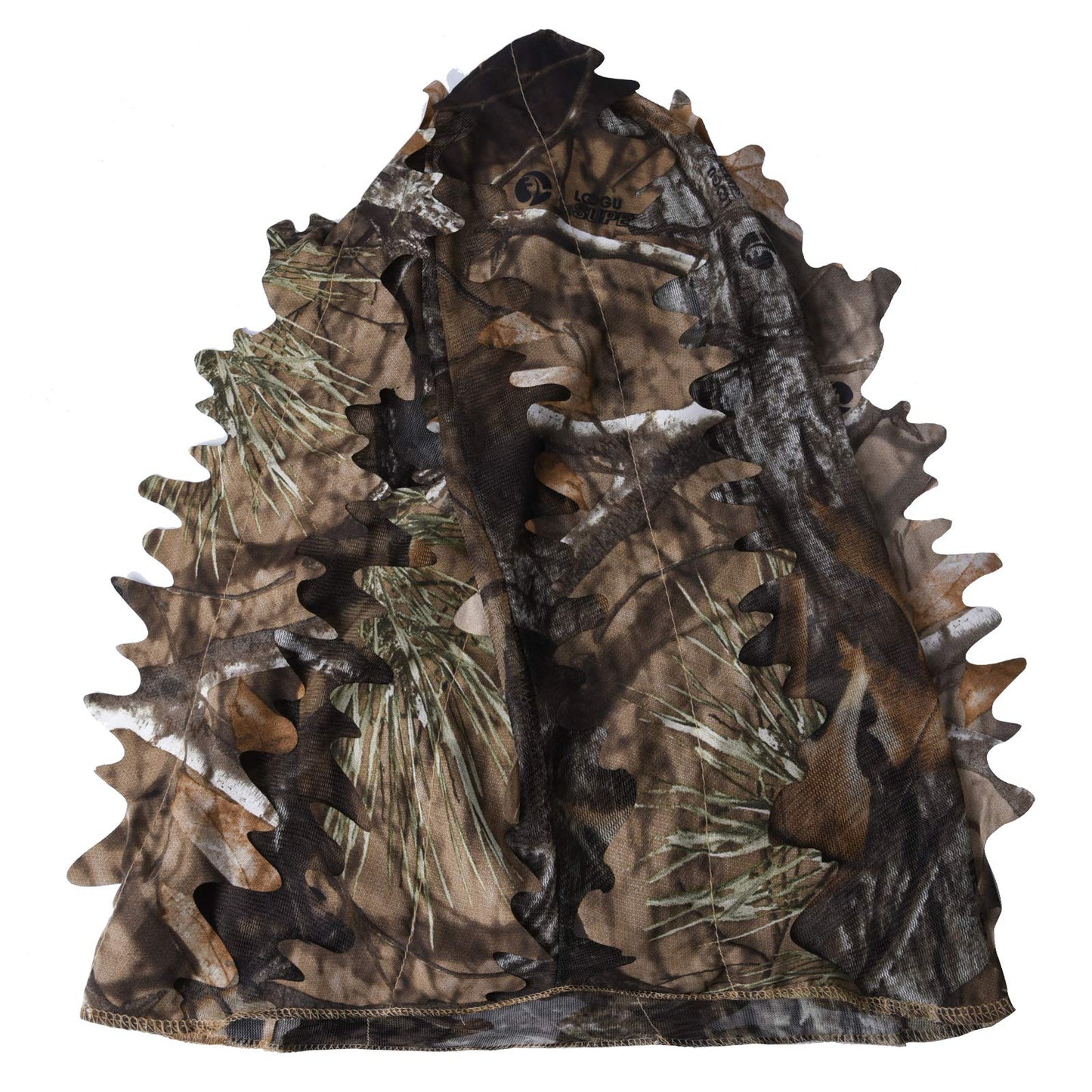 LOOGU Costume Ghillie de Chasse, Costume de Camouflage à Feuilles 3D Accessoires Militaires et de Tir Vêtements Tactiques pour Airsoft, Photographie de la Faune Halloween