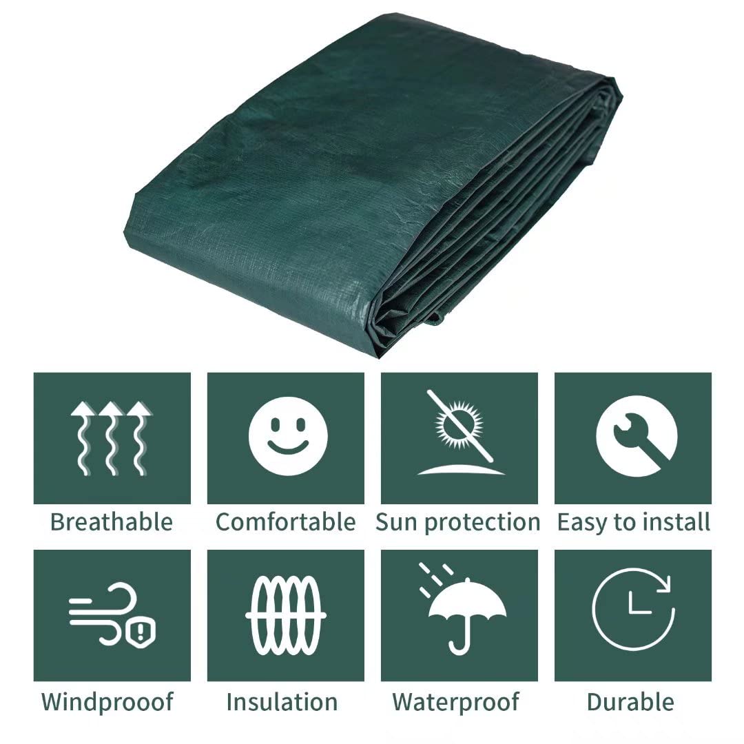 LOOGU Heavy Duty Waterproof Tarp, Bionic Tree Camo Multi Purpose Poly Cover