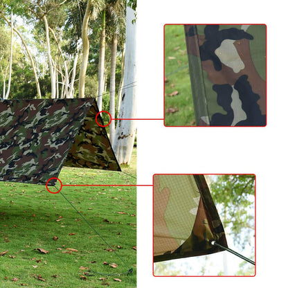 LOOGU UV Protection and Waterproof Camping Hammock Rain Fly 10 x 10 Feet Outdoor Adventure, Hiking