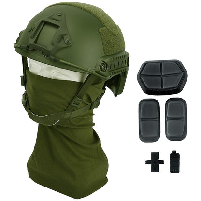 LOOGU Fast MH Base Jump Military Helmet with 12-in-1 Headwear