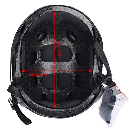 LOOGU Airsoft Helmet, Fast MH Type Bump Tactical Combat Protective Gear for Outdoor Activities with 12-in-1 Face Mask