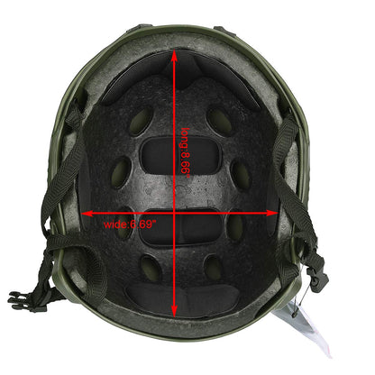 LOOGU Airsoft Helmet, Fast MH Type Bump Tactical Combat Protective Gear for Outdoor Activities with 12-in-1 Face Mask