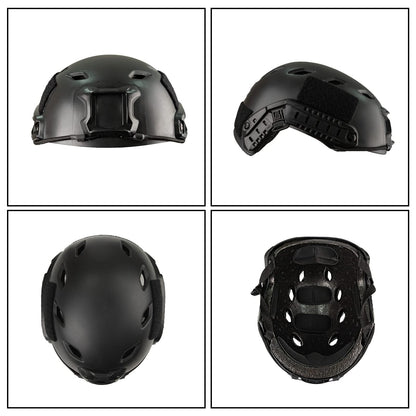 LOOGU Airsoft Helmet, Fast BJ Type Bump Tactical Combat Protective Gear for Outdoor Activities with 12-in-1 Face Mask