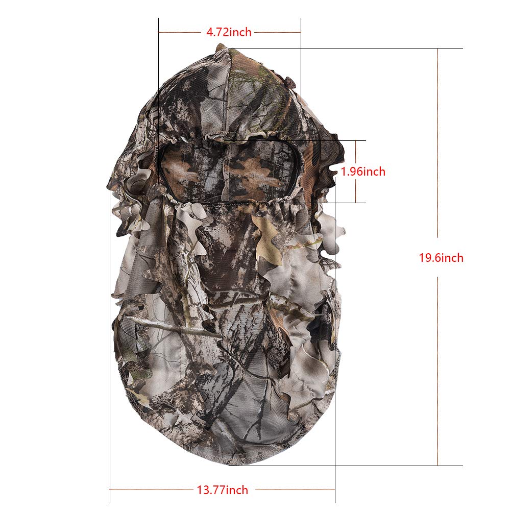 LOOGU Costume Ghillie de Chasse, Costume de Camouflage à Feuilles 3D Accessoires Militaires et de Tir Vêtements Tactiques pour Airsoft, Photographie de la Faune Halloween