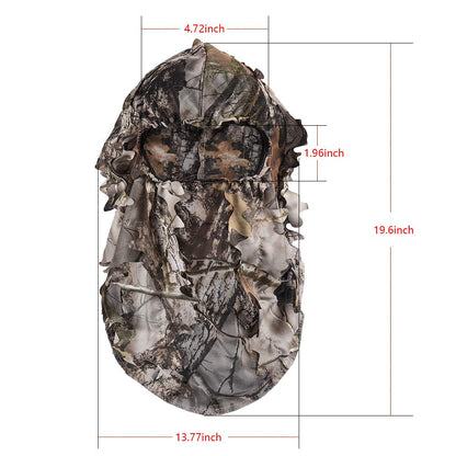 LOOGU Hunting Headgear With Leaves Super Tree Camo