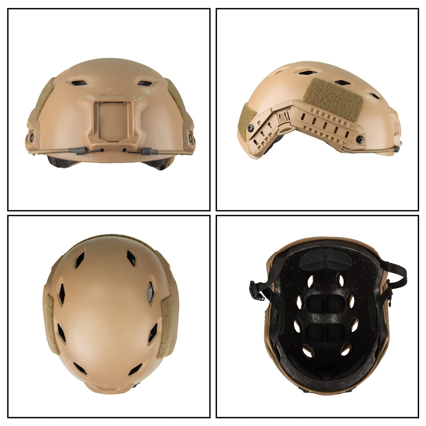 LOOGU Airsoft Helmet, Fast BJ Type Bump Tactical Combat Protective Gear for Outdoor Activities with 12-in-1 Face Mask