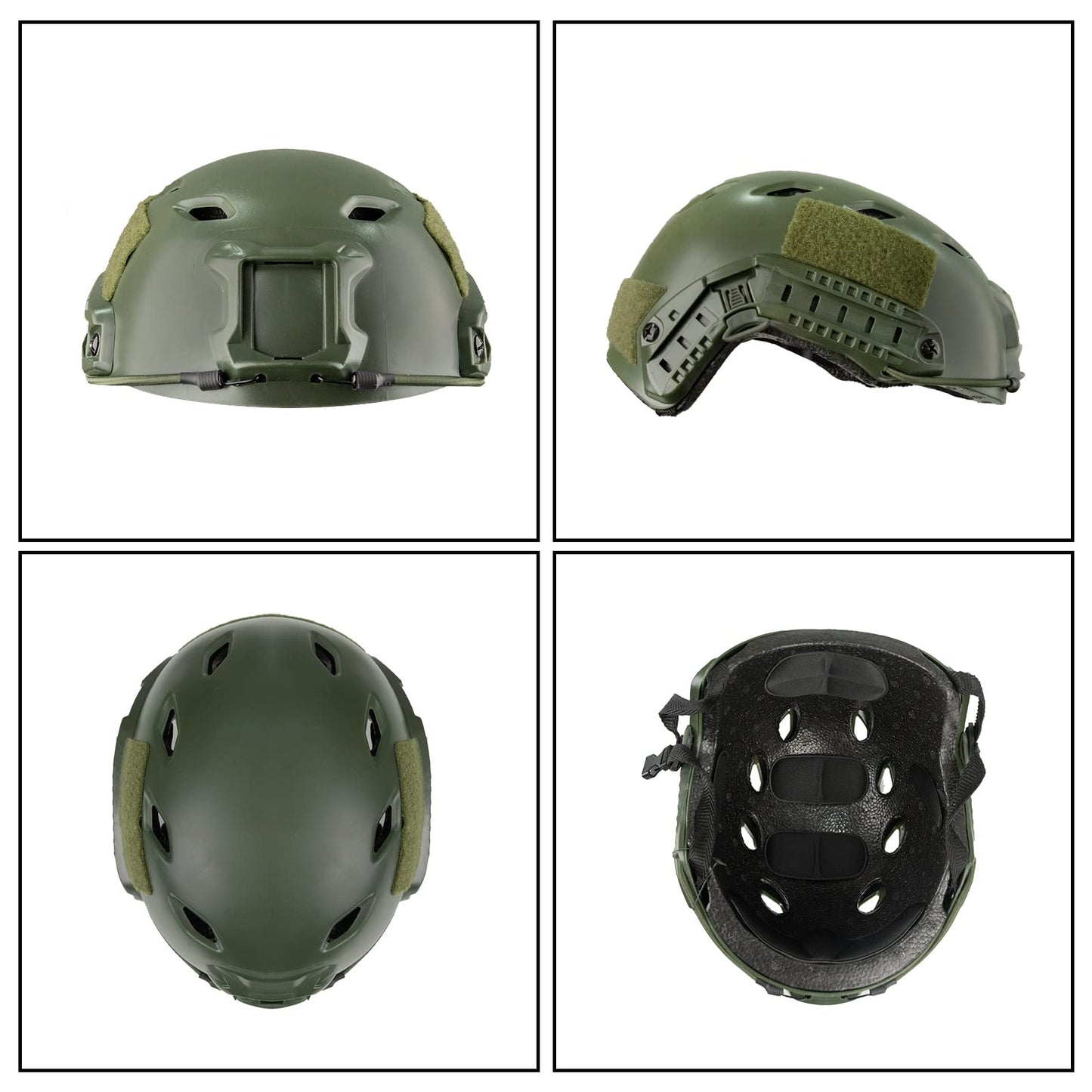 LOOGU Airsoft Helmet, Fast BJ Type Bump Tactical Combat Protective Gear for Outdoor Activities with 12-in-1 Face Mask