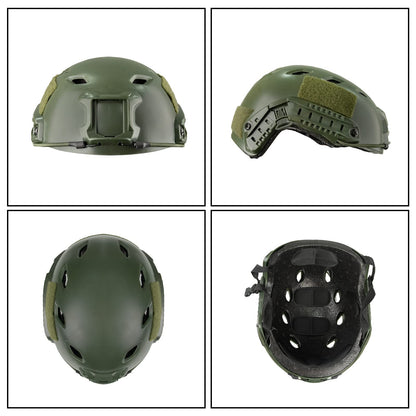 LOOGU Airsoft Helmet, Fast BJ Type Bump Tactical Combat Protective Gear for Outdoor Activities with 12-in-1 Face Mask