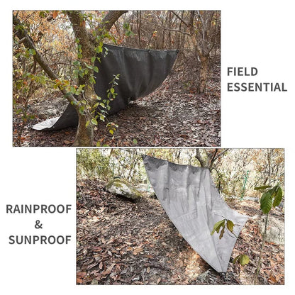 LOOGU Heavy Duty Waterproof Tarp, Bionic Tree Camo Multi Purpose Poly Cover